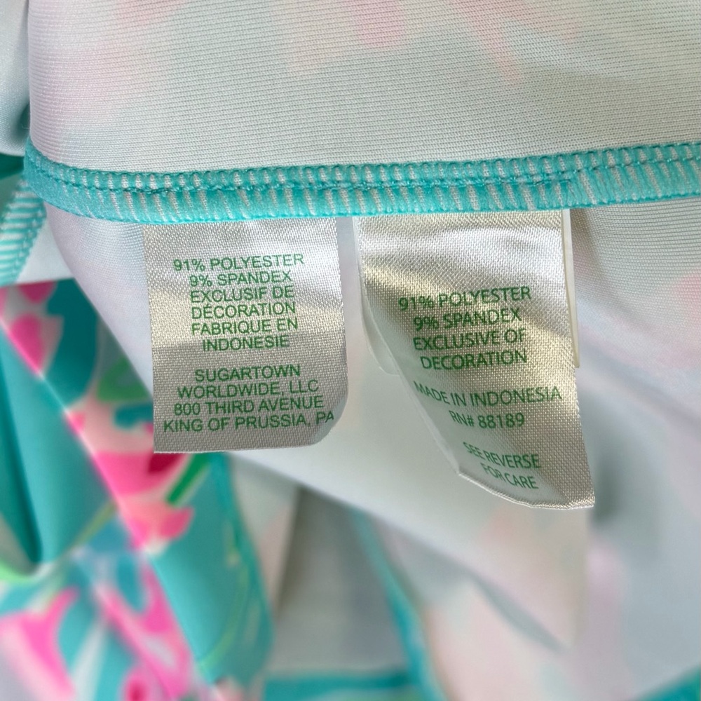 Lilly Pulitzer Girls Leesi Dress Aqua Al Fresco Isn’t She Lovely Size 14 - Picture 7 of 7